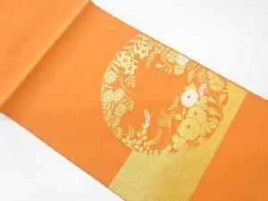 リサイクル　綴れ秋草模様織出し名古屋帯